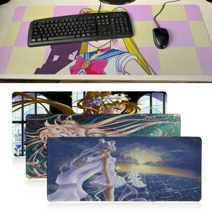 Sailor Moon, аниме, коврик для мыши, игровой коврик для мыши, Настольный коврик для мыши с клавиатурой, Аниме Коврик для мыши, геймер, версия скорости, Настольный коврик