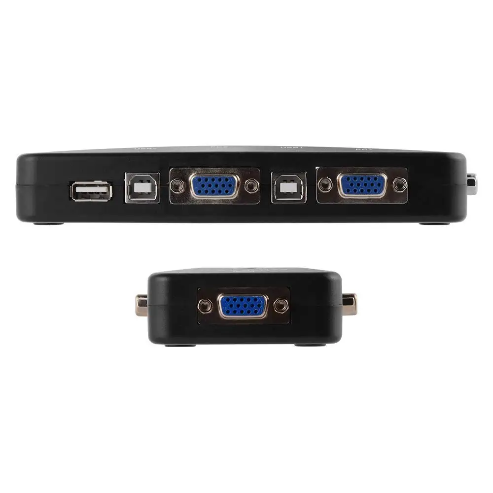 USB KVM VGA коммутатор с 4 портами 2 0 адаптер одной кнопкой обмена для компьютера