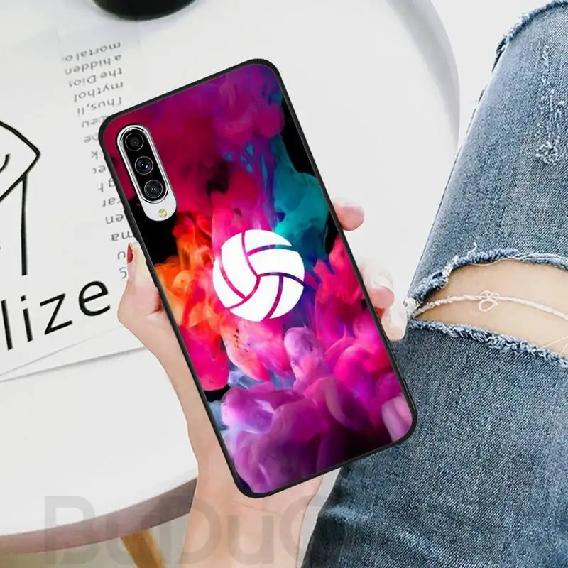 

Volleyball Soft Silicone Black Phone Case For Samsung A10 20 30 40 50 70 10S 20S 2 Core C8 A30S A50S A7 8 9