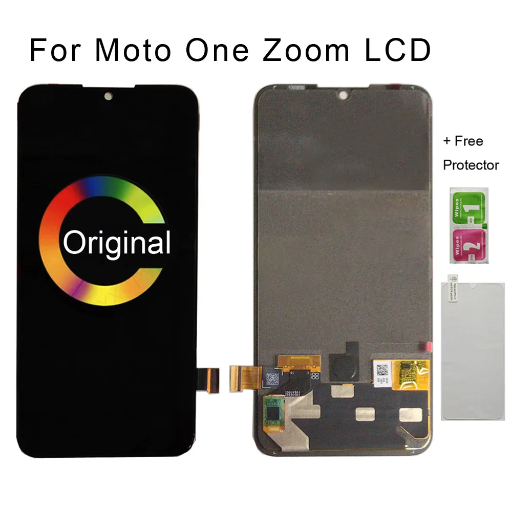 Amoled AAA оригинальный 6 39 &quotдля Moto One Zoom XT2010 Xt12010-1 ЖК-экран дисплей Сенсорное стекло