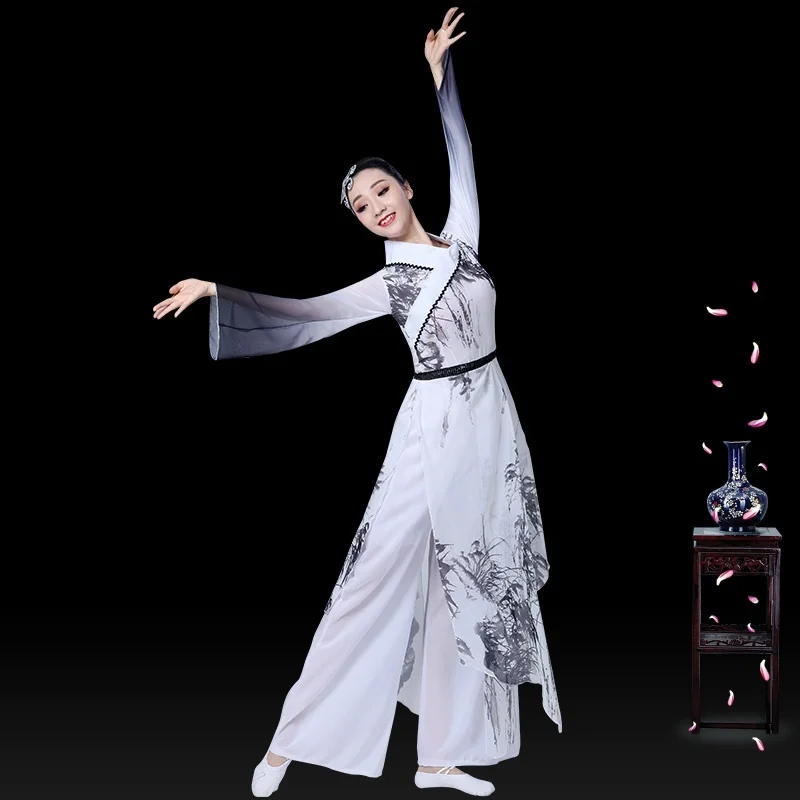 Женский костюм для выступления в национальном стиле танцевальный с длинными