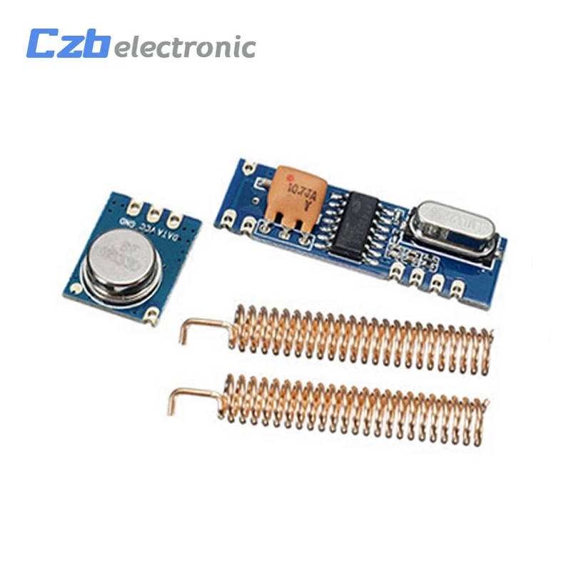 Комплект беспроводных модулей 433 МГц (передатчик ASK STX882 + приемник SRX882 2 антенны с