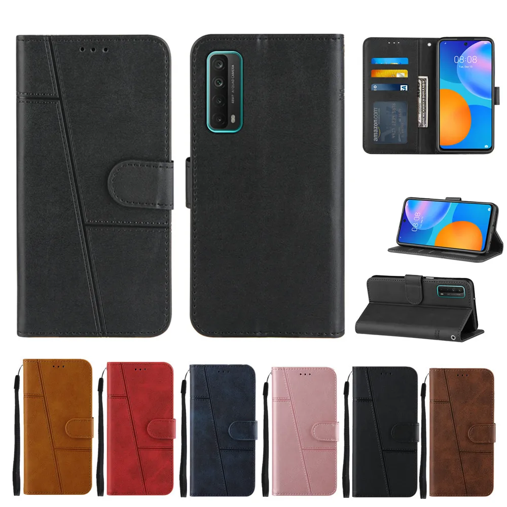 

Honor 8A Phone Case for Huawei P Smart 2021 Y5P Y6P 2020 Y6 2019 Flip Protection Cque Retro Leather Splicing Wallet Cover Funda