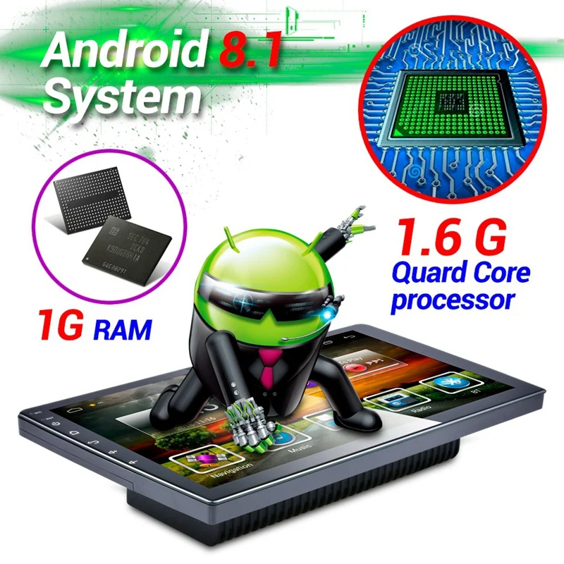 

2 Din Car Radio 10.1 Inch Hd Car Mp5 Multimedia Player Android 8.1 Car Radio Gps Navigation Wifi Bluetooth