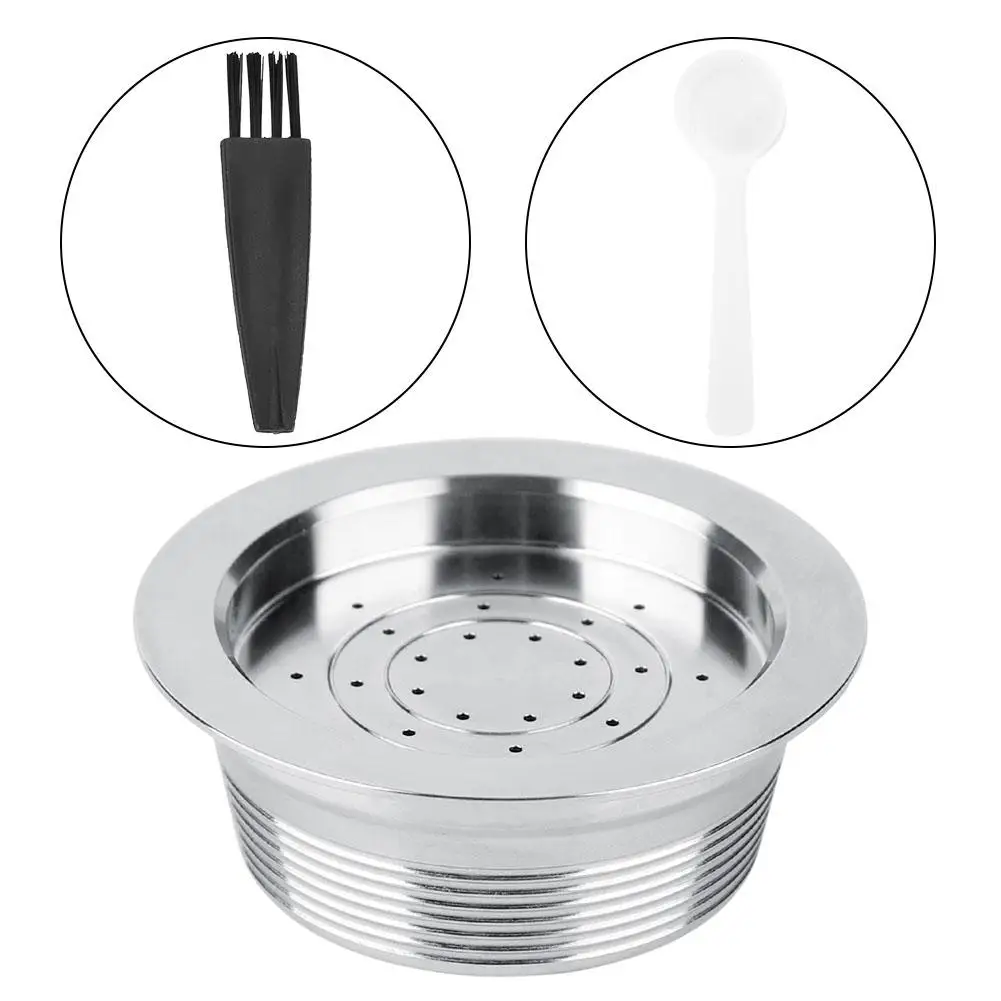 Reusable Coffee Machine Capsule Filter Cup Brush Spoon Kit Fit for LAVAZZA MIO | Дом и сад