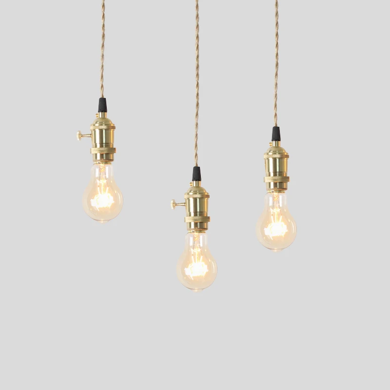 

Personality E27 retro industrial style Nordic bar bedside restaurant balcony porch aisle loft brass chandelier