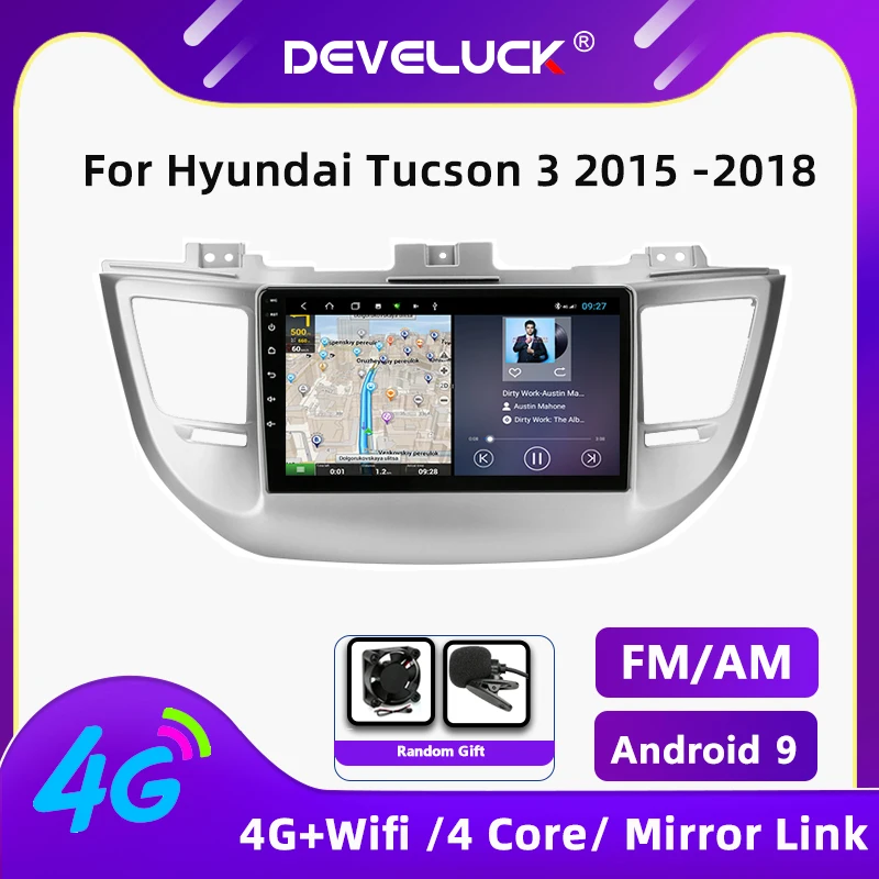 Автомагнитола 2DIN на Android 9 0 для Hyundai Tucson 3 2015 -2018 с GPS-навигацией мультимедийным