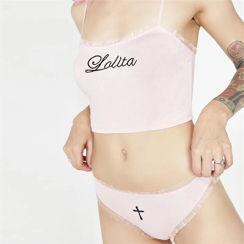 Летний женский сексуальный бюстгальтер с буквенным принтом черный короткий топ