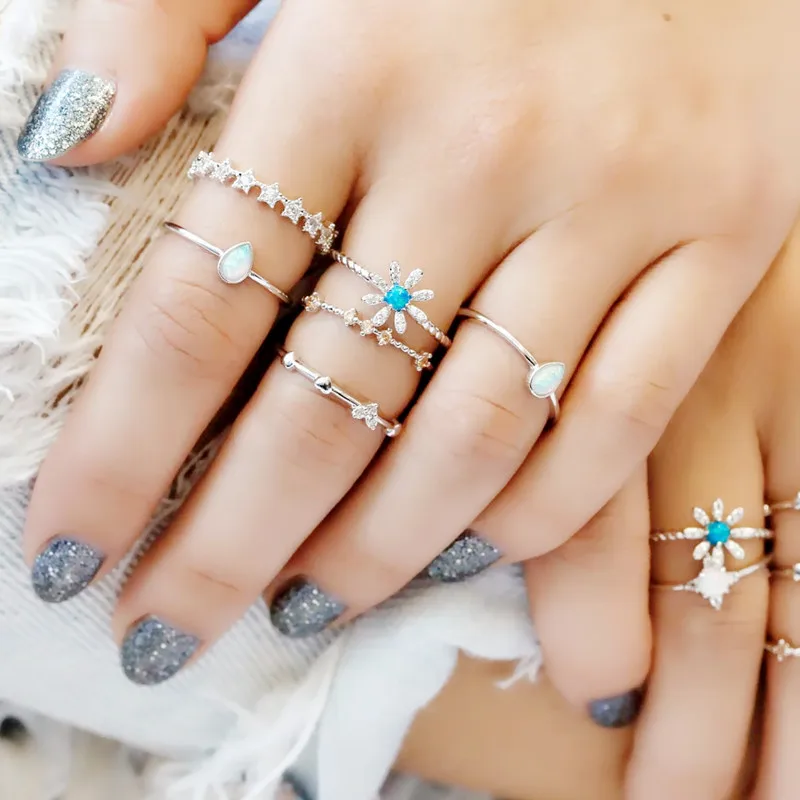 Hot rose gold color daisy delicate flower ring size 6 7 8 cute lovely flowers beautiful girl women gorgeous elegance thin rings | Украшения
