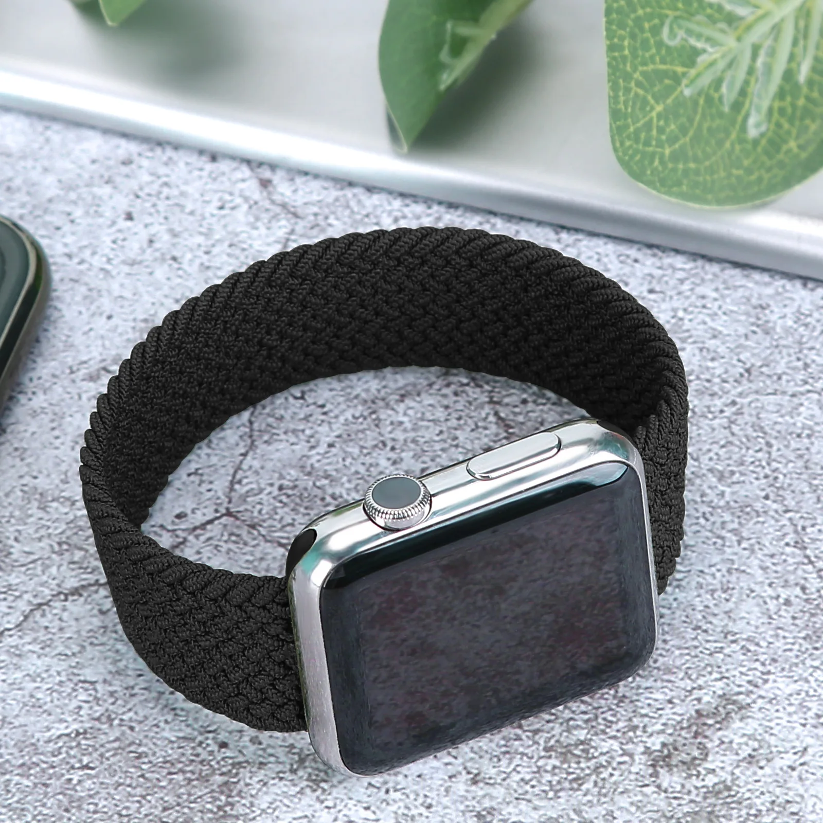 

Braided Nylon iWatch Band for Apple Watch Series 6 5 4 3 2 1 SE Soft Solo Loop Strap