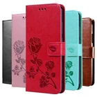 Чехол-бумажник для VIVO Y91C, с розой