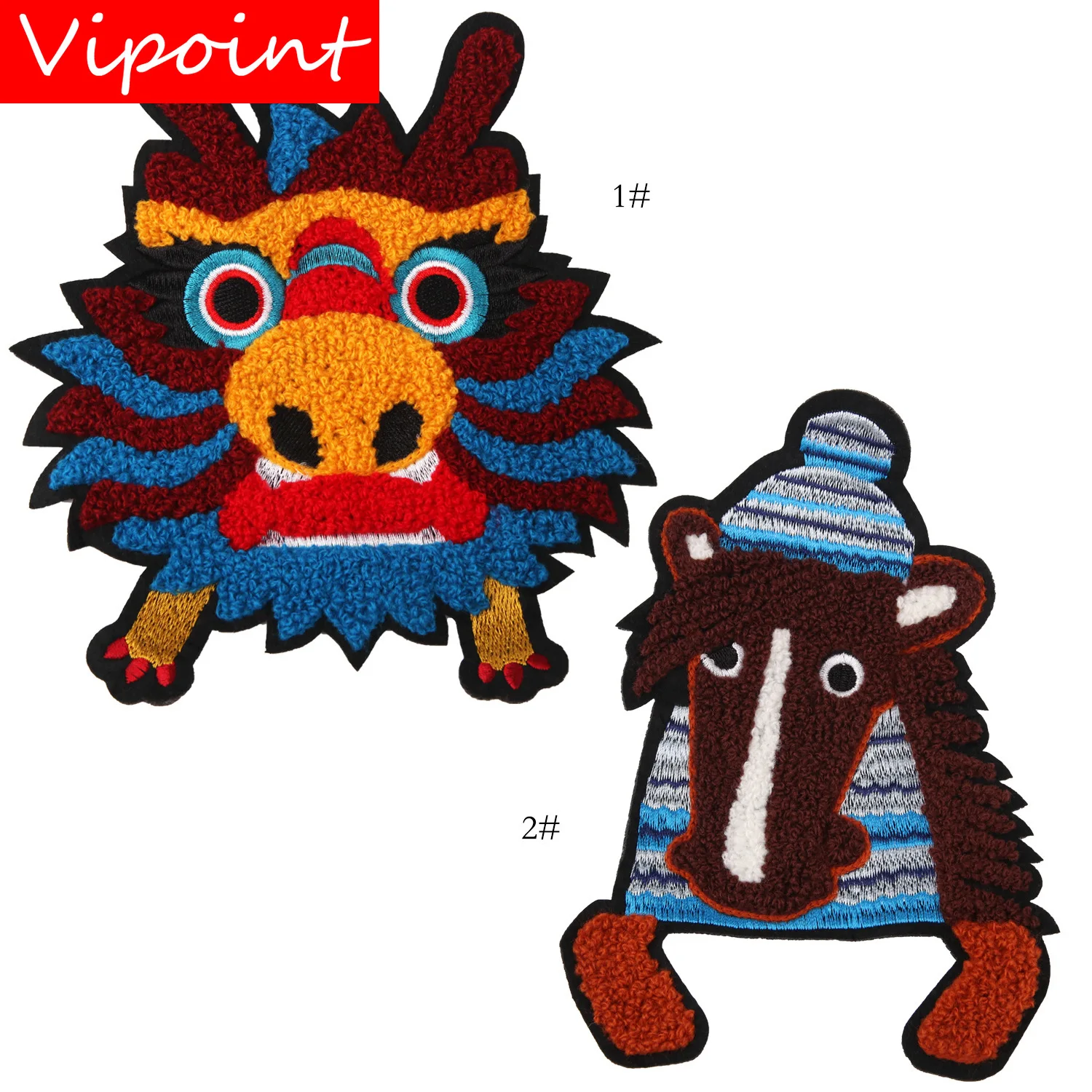 Вышивка синели нашивки в виде собак для курток полотенце льва Значки джинсов