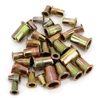 assorted rivet nut set mixed zinc plated carbon steel flat head rivet nut kit m5 m6 m8 m10