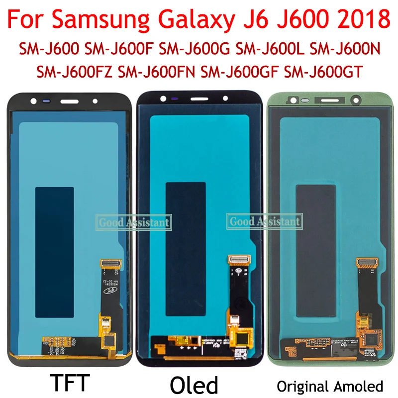 ЖК дисплей AMOLED / TFT 5 6 &quotдля Samsung Galaxy J6 On6 2018 J600 J600G J600F J600GF сенсорный экран с