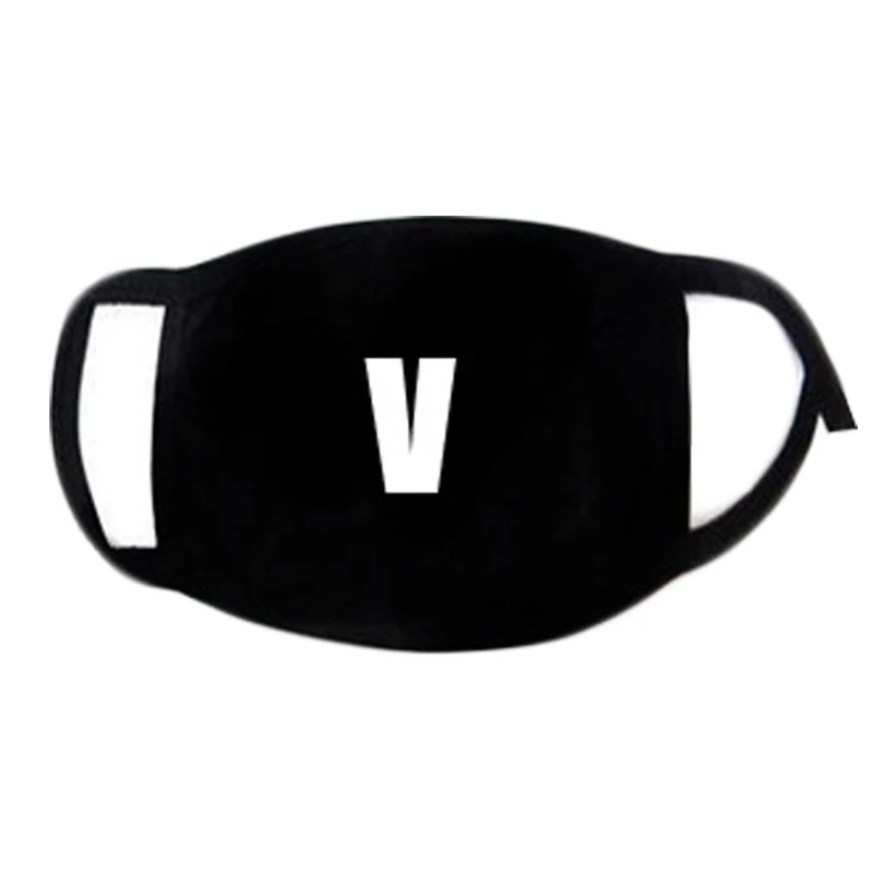 1 шт. унисекс с буквенным принтом хлопок половина лица маска для рта Корейская