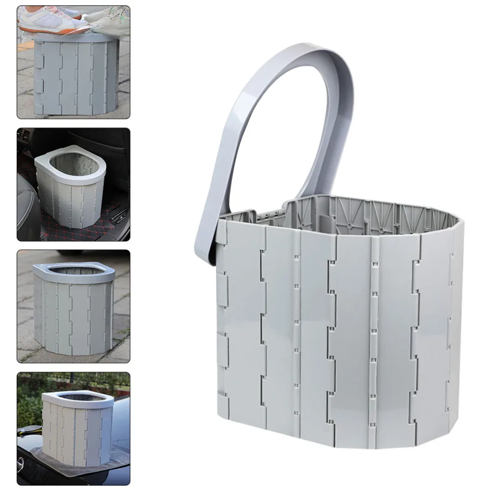 

1pc Practical Foldable Toilet Car Toilet Outdoor Travel Potty Emergency Toilet