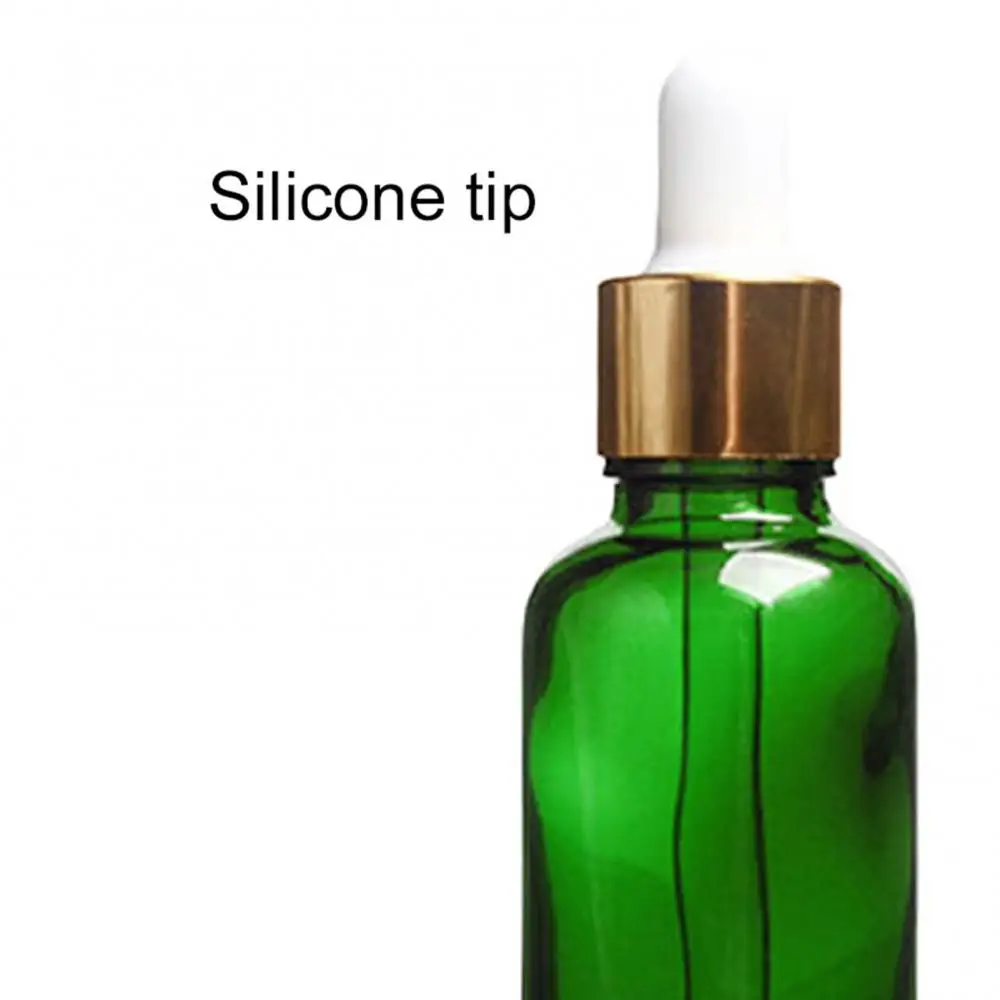 Бутылочка-капельница для эфирного масла зеленая светильник чная стеклянная