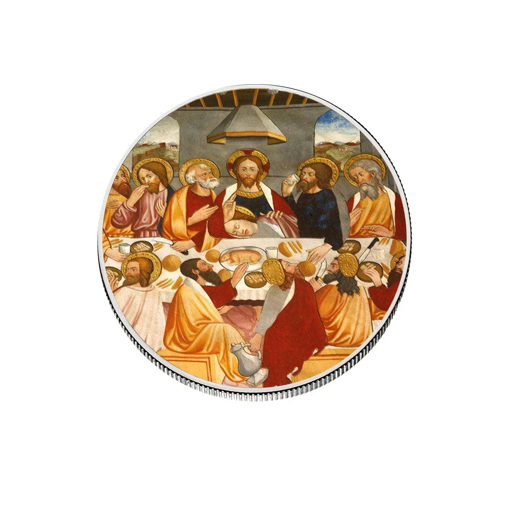 5 шт./лот деловые сувениры подарки Иисус Серебряная монета декоративные