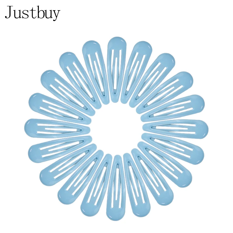 light blue 20шт Детские заколки для волос Детская шпилька сплошной цвет аксессуары для укладки волос для девочек Детская металлическая заколка для волос 5 см - Цвет: light blue