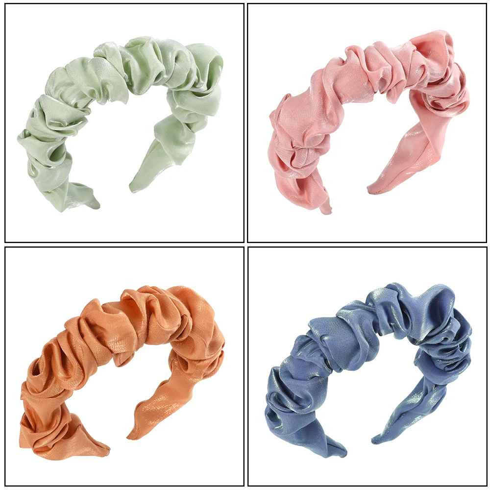 Женский обруч для волос Haimeikang из атласа с объемной волной аксессуар |