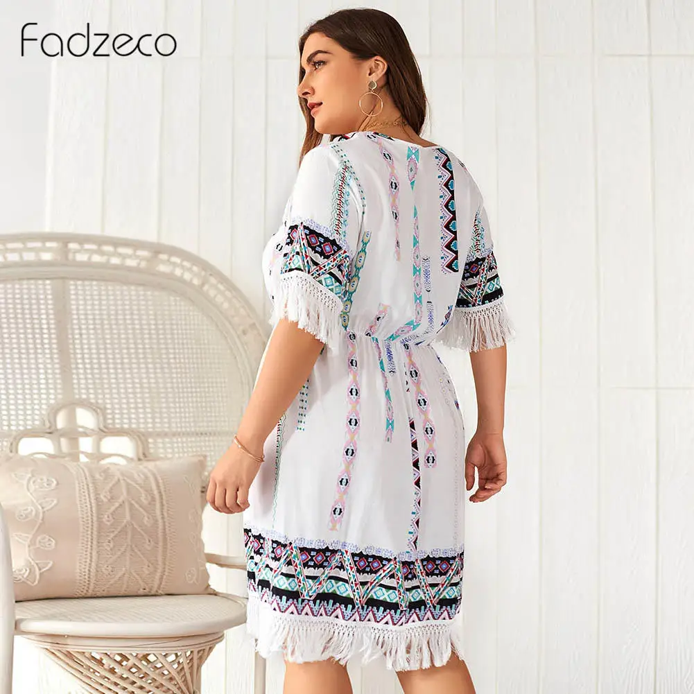 Fadzeco женские африканские платья Дашики с этническим принтом летнее платье