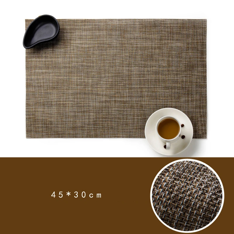 Салфетки для обеденного стола из ПВХ 6 шт./компл. моющиеся противоскользящие | Дом