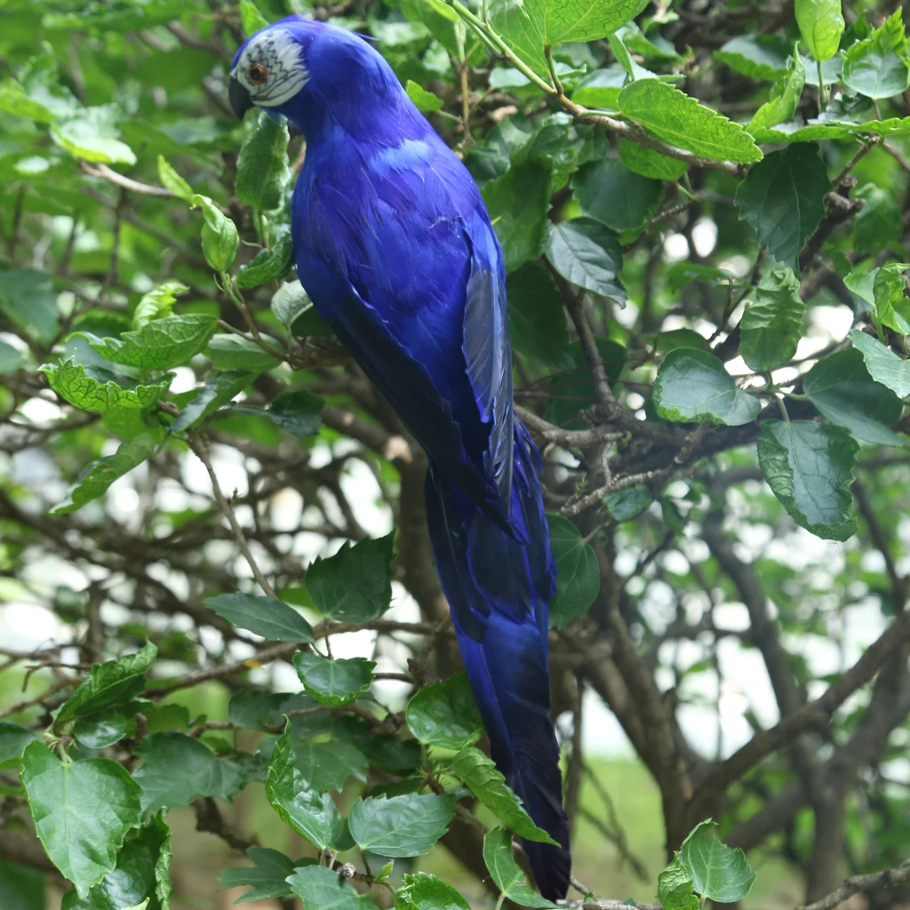 Реалистичные Macaw попугай искусственный Пернатый Птица статуя для дома на