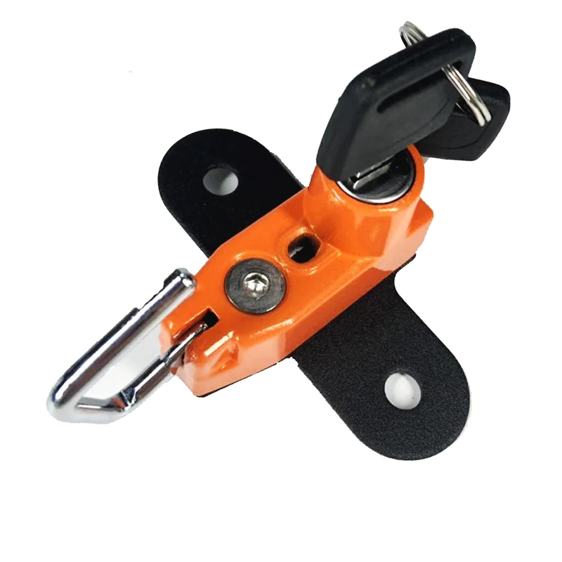 Замок для мотоциклетного шлема с защитой от кражи и 2 ключами из алюминиевого