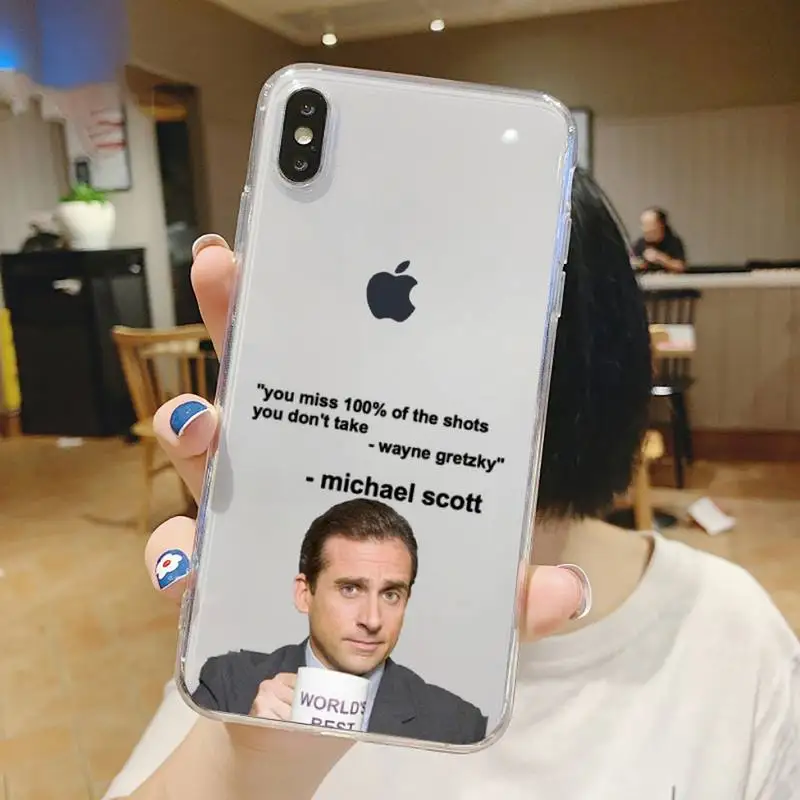 

The Office TV show funny star America Phone Case Transparent soft For iphone 5 5s 5c se 6 6s 7 8 11 12 plus mini x xs xr pro max
