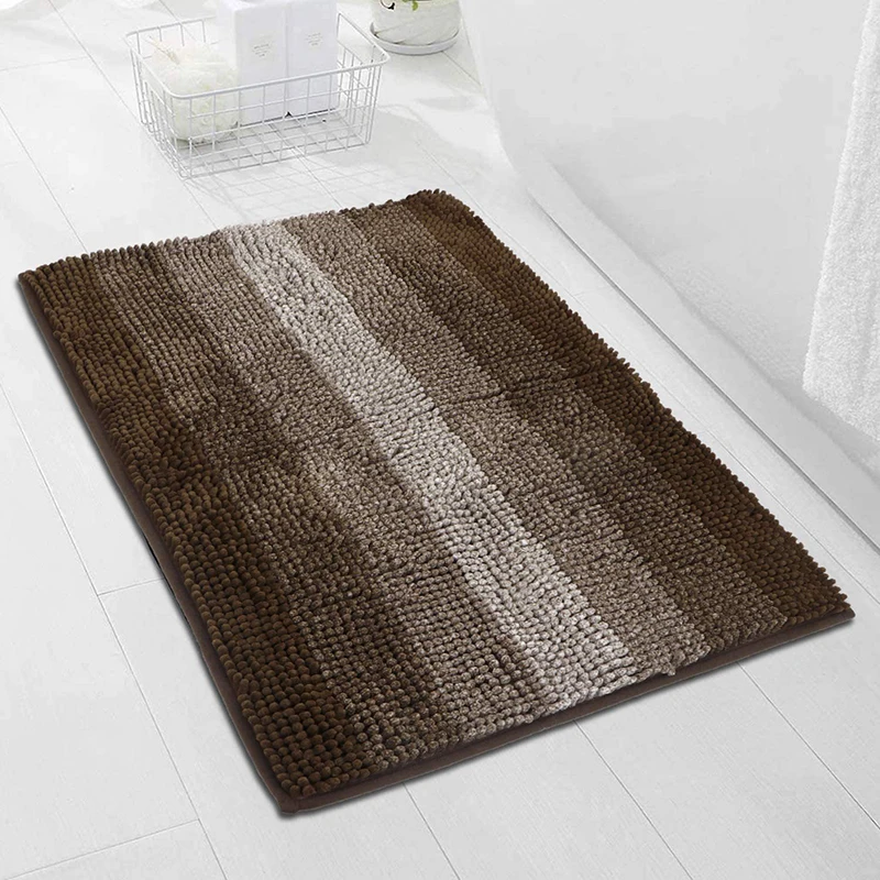 

enille Floor Mat Non-slip Bathroom Water Absorption Mats Fluffy Bath Rug Bedside Floor Door Mat Multicolor Home Decor Carpet