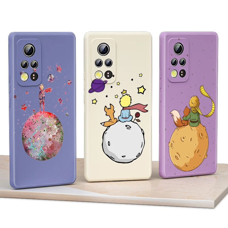 

Little Prince Anime Space For Honor 50 20i X20 X10 10X 10i 9X 9C 9S 8A Play 3 4 5 5T Pro Lite 5G Liquid Silicone Phone Case