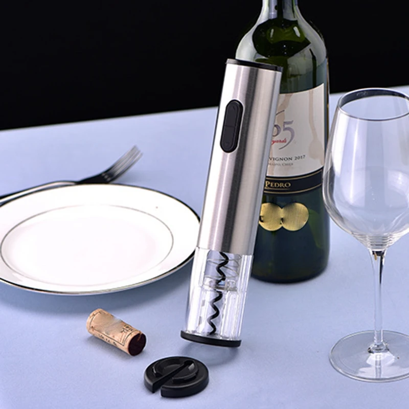 

Electric Wine Corkscrew Kit - Battery-Powered Electric Cordless Automatic Corkscrew Corkscrew Kit, Stainless Steel