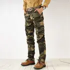 Джинсы-Джоггеры мужские камуфляжные, модные штаны в стиле милитари, свободные брюки-карго с большими карманами, брюки в стиле хип-хоп, уличная одежда