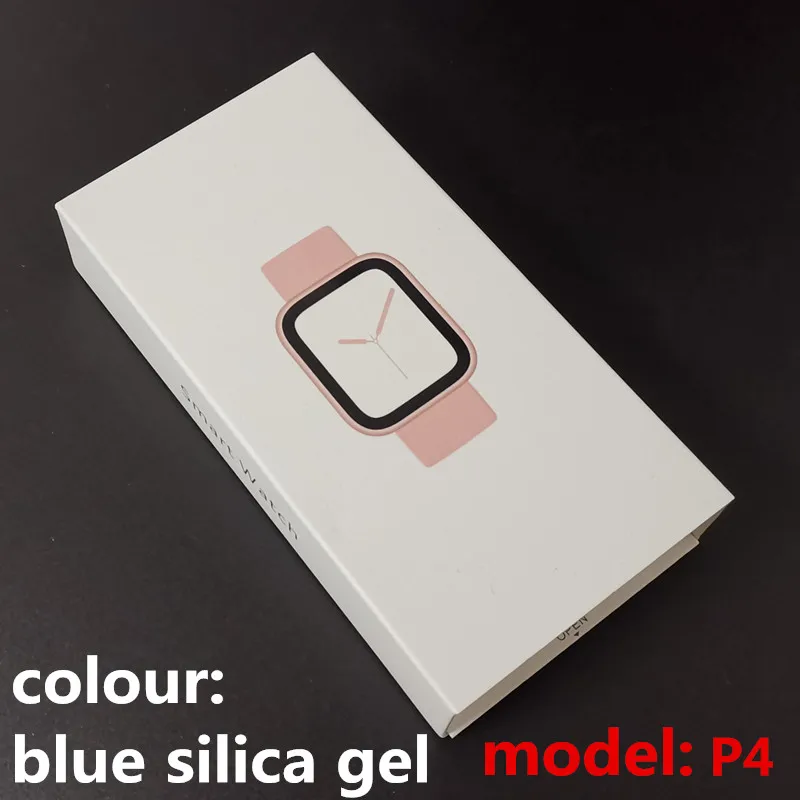 P4 blue Умные часы серии IWO 4 поколения 5 поколения часы 3 поколения часы Поддержка IOS Android W54/W34/I6/I2PRO/P4/QW21/Z7/W55/I7 - Цвет: P4 blue