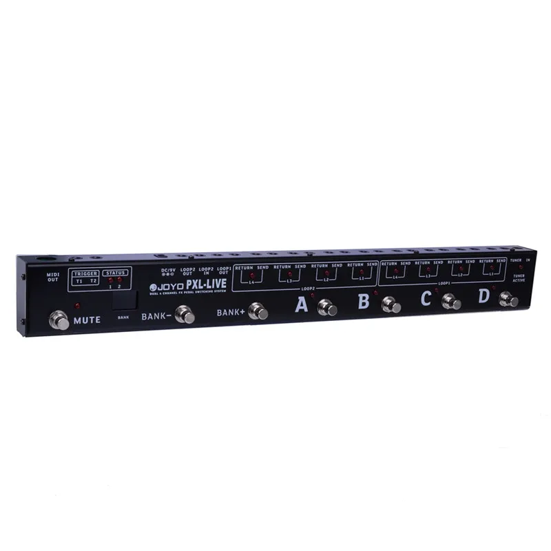 JOYO PXL Live Programable Looper управление станцией Педальный переключатель двойной 4 канала с MIDI out Buffered bypass