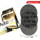 Сетка для сухого крюка и петли, 12 шт., 5 дюймов, 125 мм, без пыли, с защитой от пыли, шлифовальные диски, абразивная Песочная бумага 80 #-320 #, бумага для украшения автомобиля