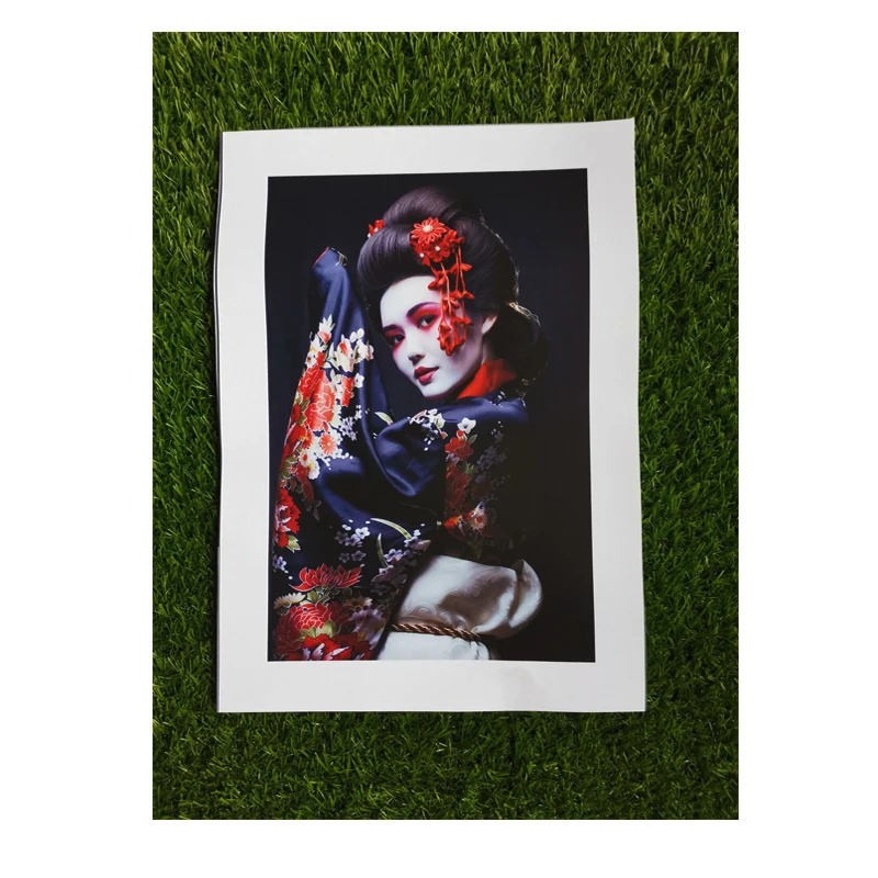 

Portrait of Japanese Geisha Canvas Painting Figuer Wall Art Posters and Prints Living Room Frameless