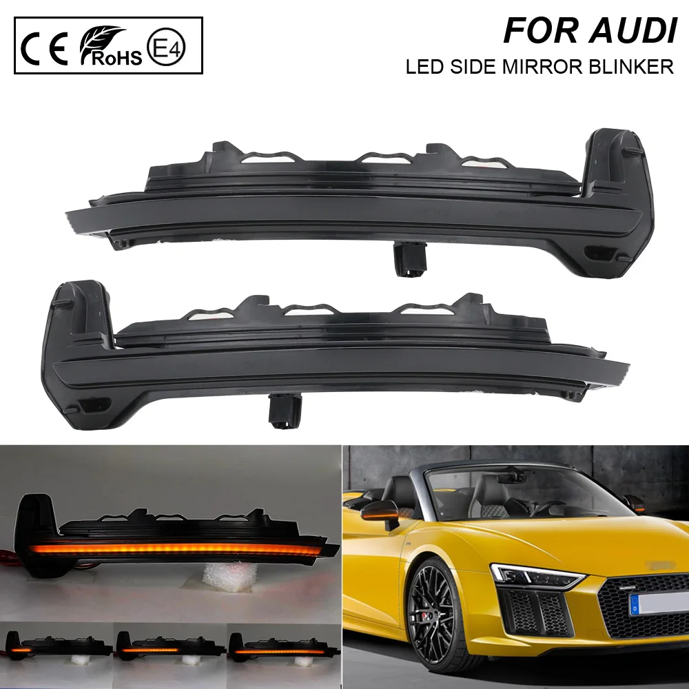 2X дымовой светодиодный динамический зеркальный указатель поворота для Audi TT (8S) 2016