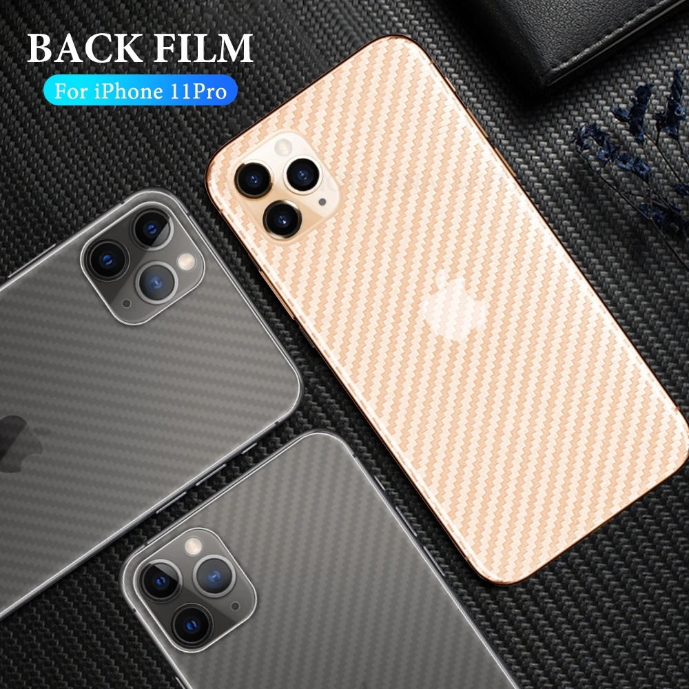 Защитная пленка для задней панели из углеродного волокна iphone 11 pro max XR X XS защита
