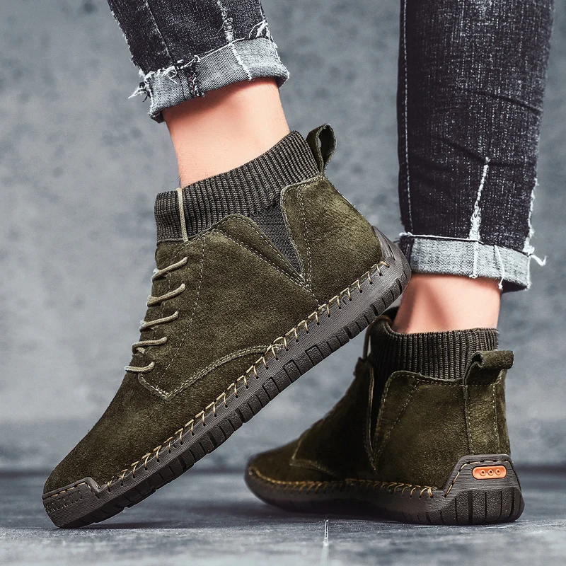 2020 мужская обувь плюшевые мужские кроссовки с высоким берцем вулканизированные