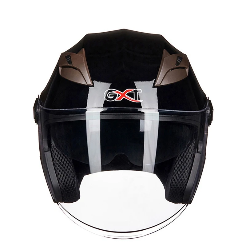 

Motorcycle Half Face Helmet ABS Motorbike Electric Safety Double Lens Moto Casque Casco Moto for Women/Men