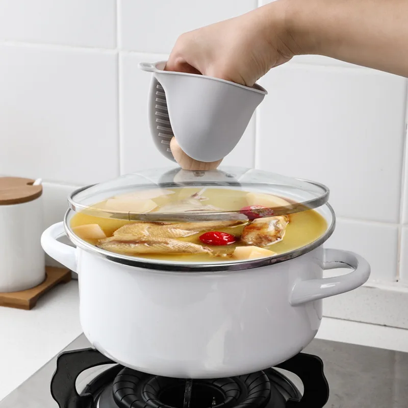 Силиконовый ручной зажим для кухонных перчаток термоизоляционные перчатки