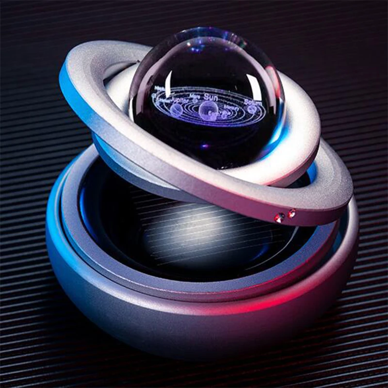 

Solar car perfume decoration interstellar intelligent rotating suspension aromatherapy creative decoration air freshener
