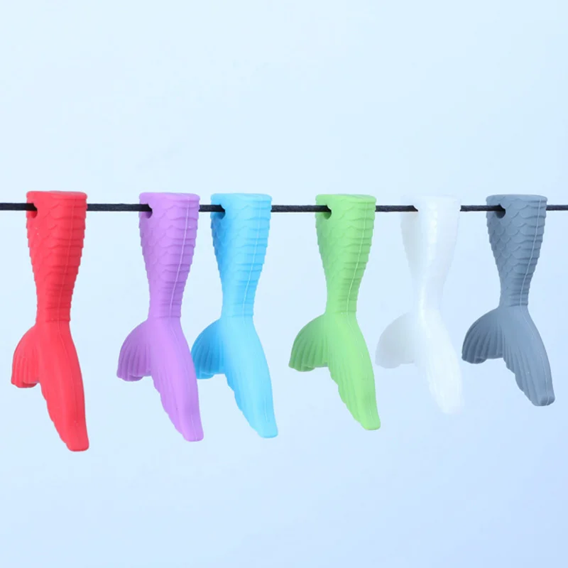 Чип Дейл 5 шт. детское Силиконовое ожерелье дети сенсорный жевательный хвост