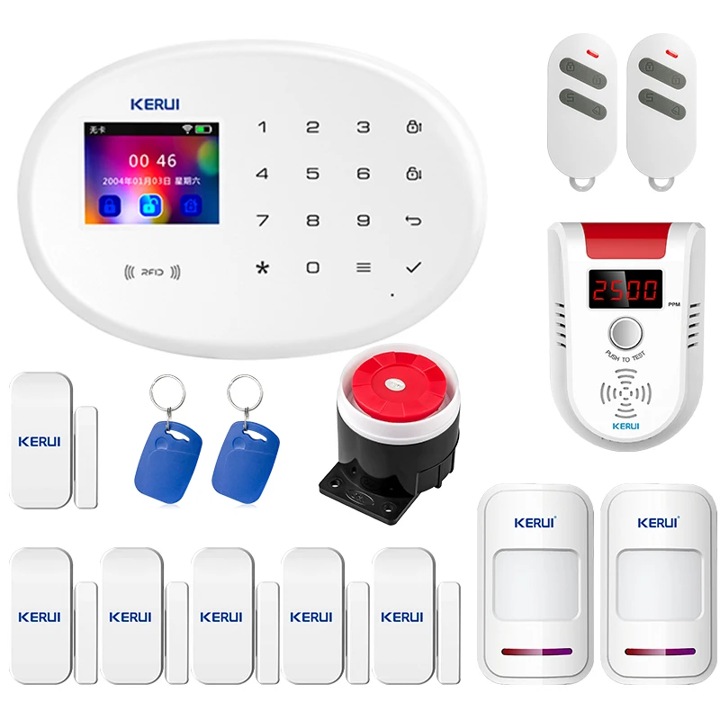 KERUI WIFI GSM W20 сенсорная клавиатура датчики движения Беспроводная сигнализация