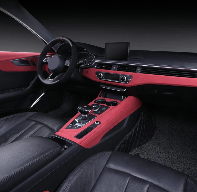 Для Audi A4 B9 автомобильные аксессуары замшевый кожаный чехол для центральной консоли