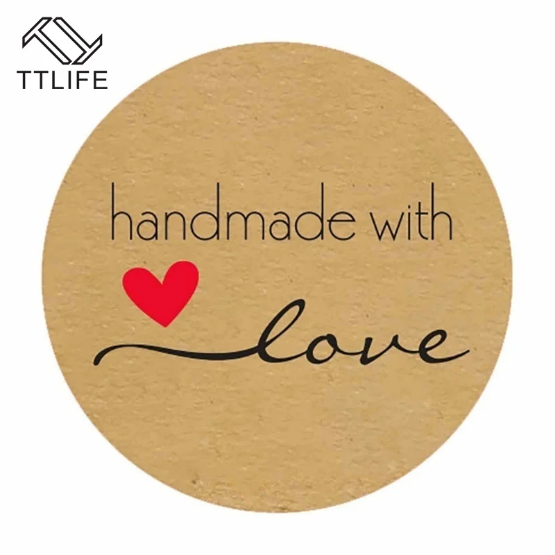 500 шт. круглые наклейки из натуральной крафт-бумаги | Дом и сад