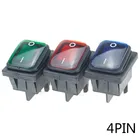 Водонепроницаемый IP67 4-контактный Тумблер DPST, 1 шт., ВКЛ.ВЫКЛ., 12 В220 В, светодиод 12 В 220 В 22*27