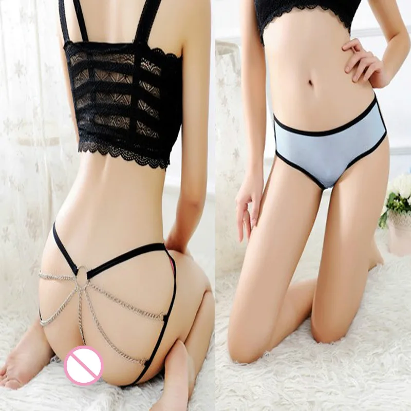 Женские стринги с металлической цепочкой открытые нижнее белье для клубов