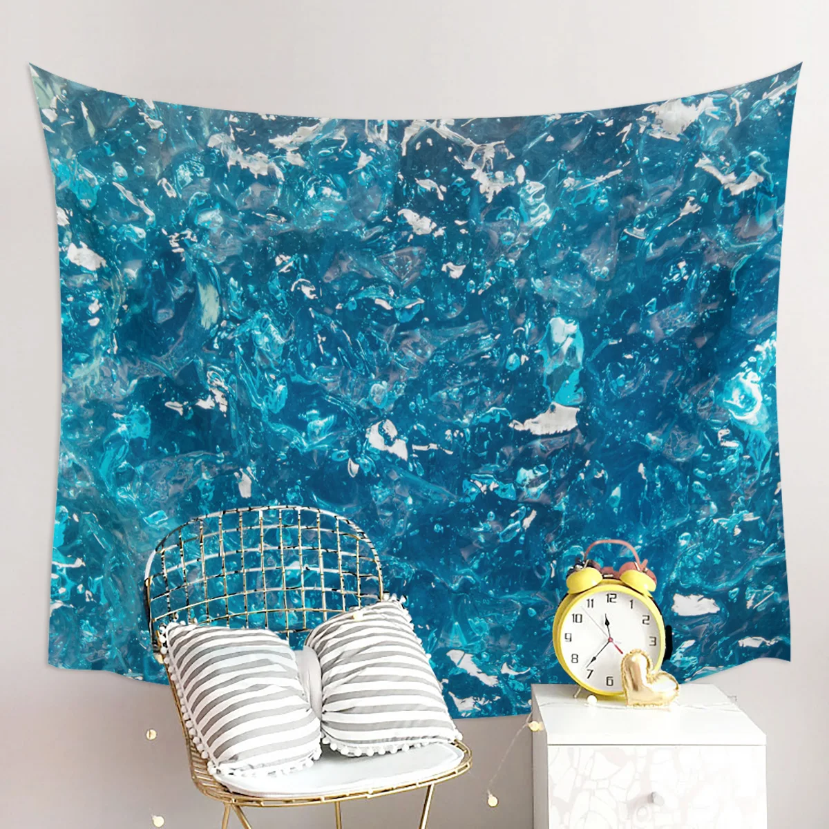 Летний гобелен с изображением голубой водной волны полотенце пляжное Пикник